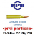 25-06 Rem PSP 100gr PPU Rifle Ammunition  (GW1098)