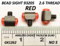 RED PLASTIC FORESIGHT 93205  2.6mm THREAD  (GK1262)