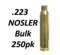 Nosler Bulk Brass 223 Rem HS Brass-250 ct Box 250  (GN1046)
