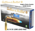S&B 6.5X55 EXERGY BLUE LEAD FREE 120gr TXRG   (GE1052)